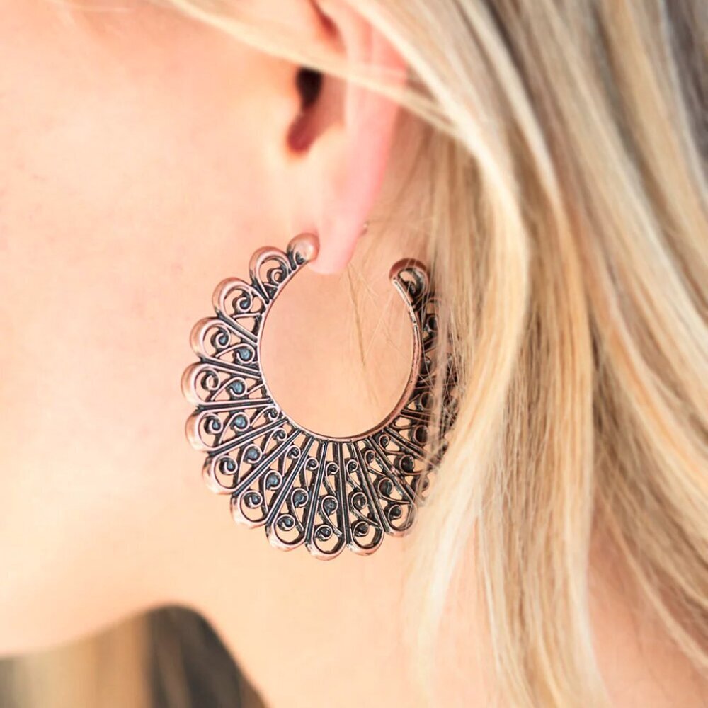 Paparazzi Jewelry Accessories - Funky Flirt - Copper Earrings - Vintage